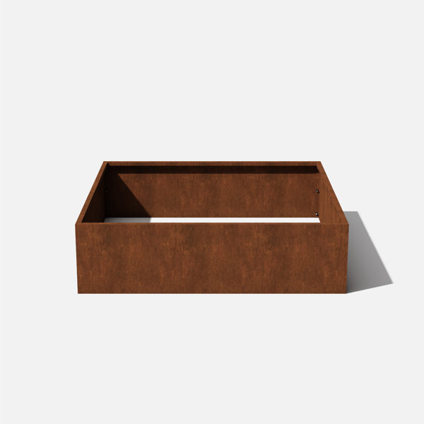 Corten Steel Series 13" H Garden Bed Square Planter